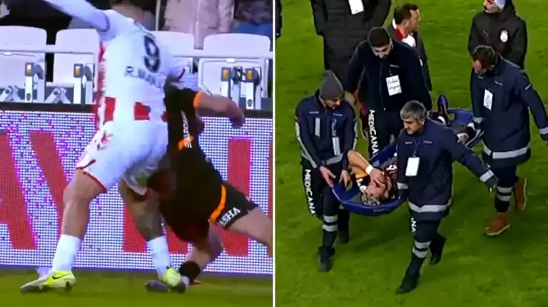 Futbolcu Sedye İle Hastaneye Kaldırıldı!